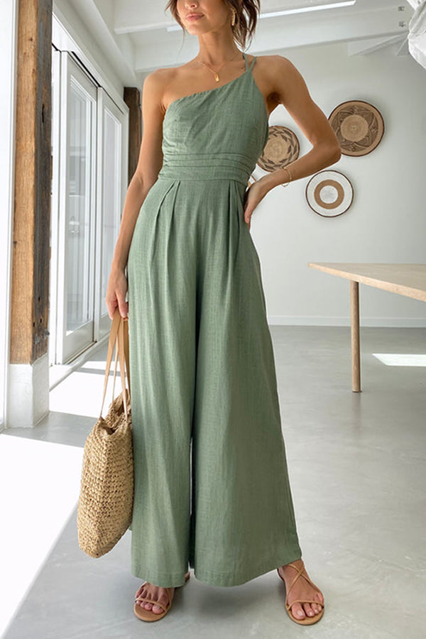 Ein-Schulter-Jumpsuit für Damen