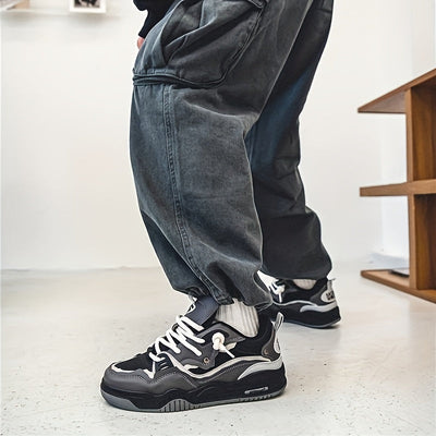 Herren Sneakers mit Schnürverschluss und Farbblockmuster