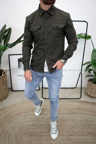 Geknöpfte Jacke mit Kragen für Herren