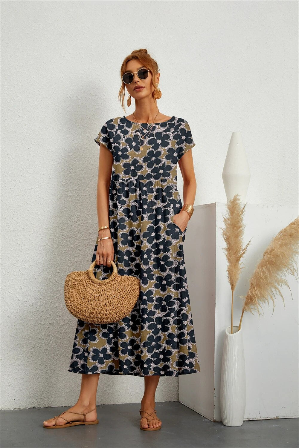 Kurzärmeliges Kleid für Damen