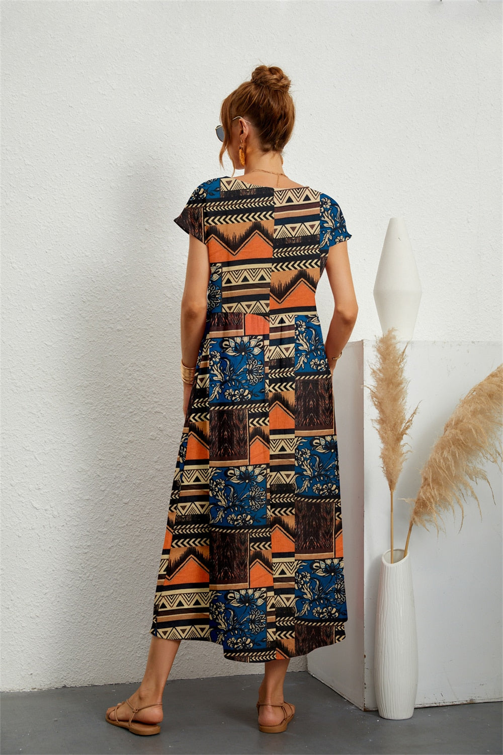Kurzärmeliges Kleid für Damen