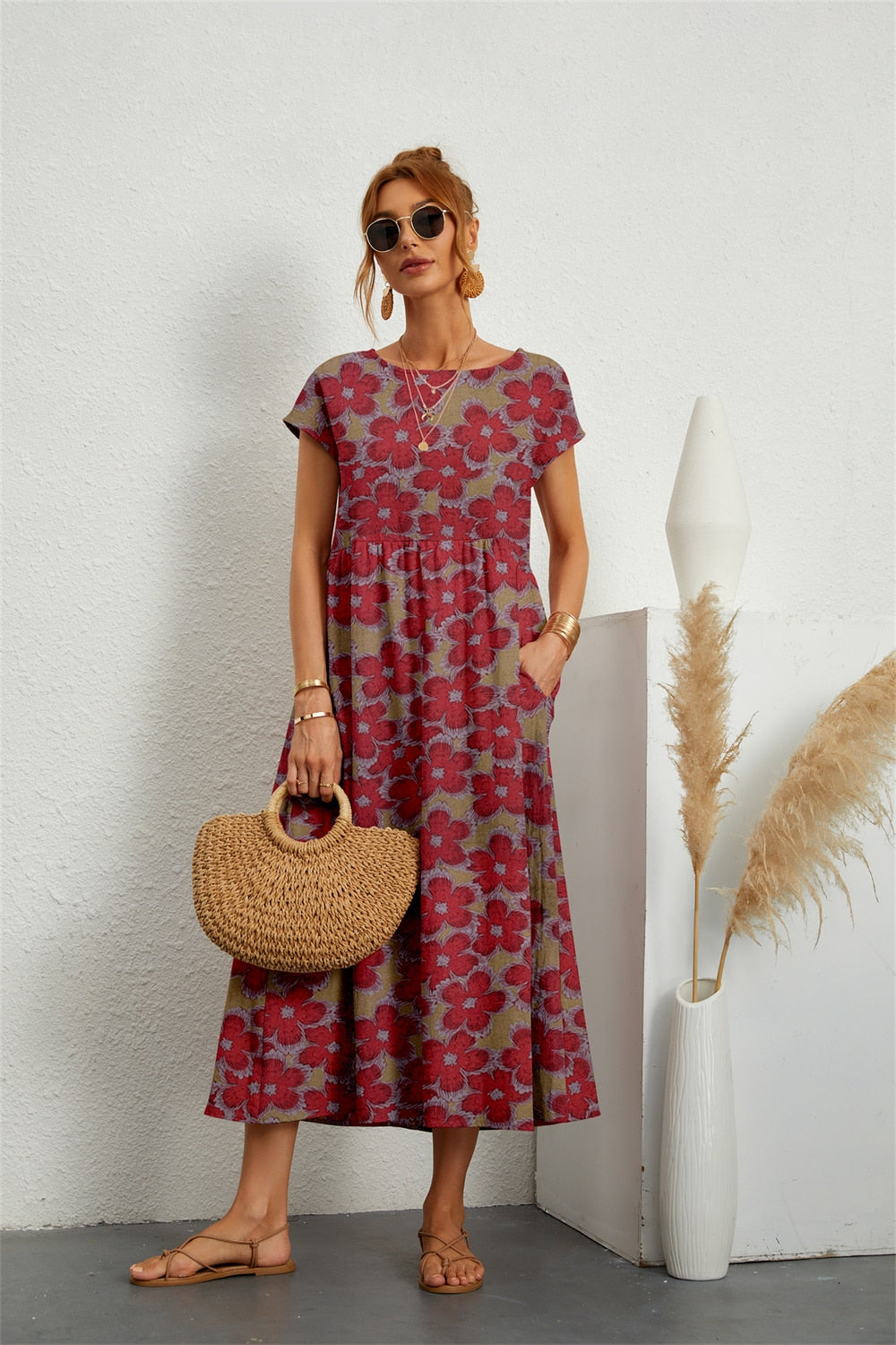 Kurzärmeliges Kleid für Damen