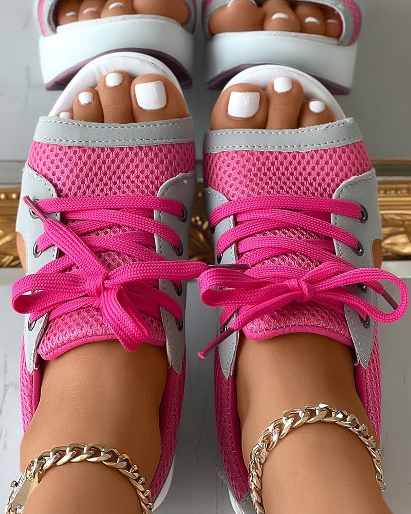 Damen Sommer Sandalen mit Plateausohle