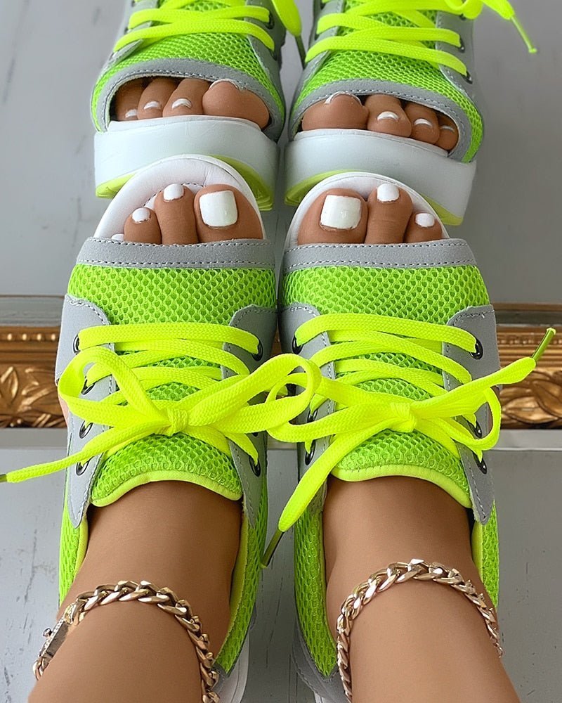 Damen Sommer Sandalen mit Plateausohle