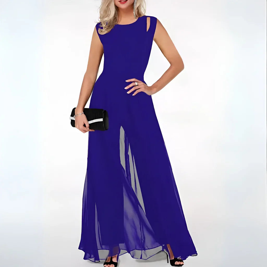 Damen Faltrock Jumpsuit mit Cut-Out für den Sommer
