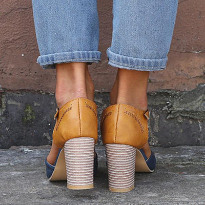 Damen Heels mit Riemen und Schnallenverschluss