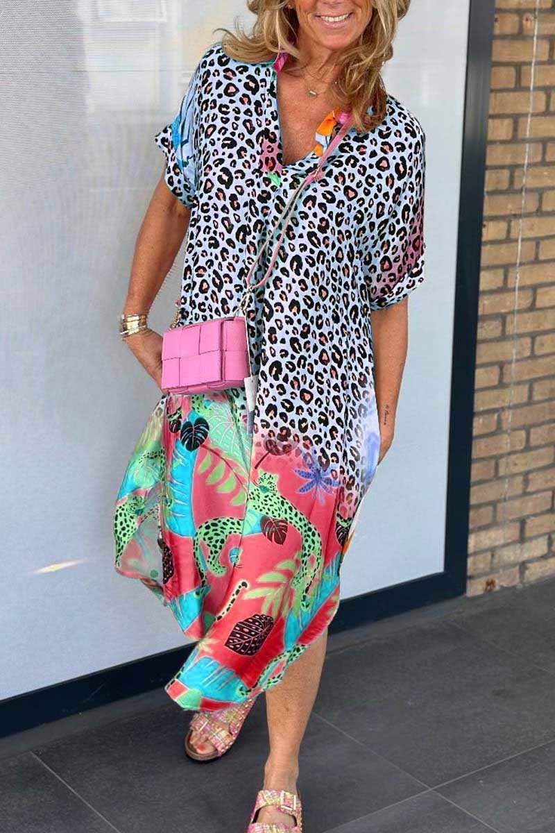 Leopard Print Kleid für Damen