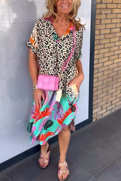 Leopard Print Kleid für Damen