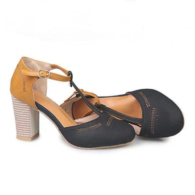 Damen Heels mit Riemen und Schnallenverschluss