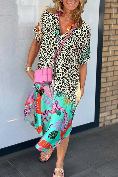 Leopard Print Kleid für Damen