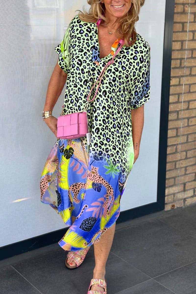 Leopard Print Kleid für Damen