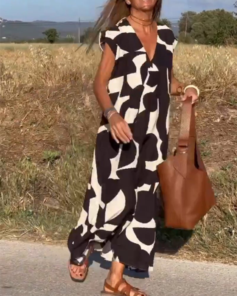 Kleid mit Abstraktem Muster für Damen