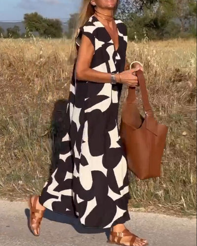Kleid mit Abstraktem Muster für Damen