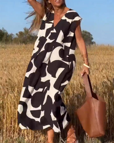 Kleid mit Abstraktem Muster für Damen