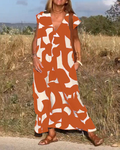 Kleid mit Abstraktem Muster für Damen