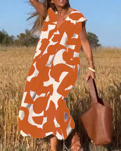 Kleid mit Abstraktem Muster für Damen