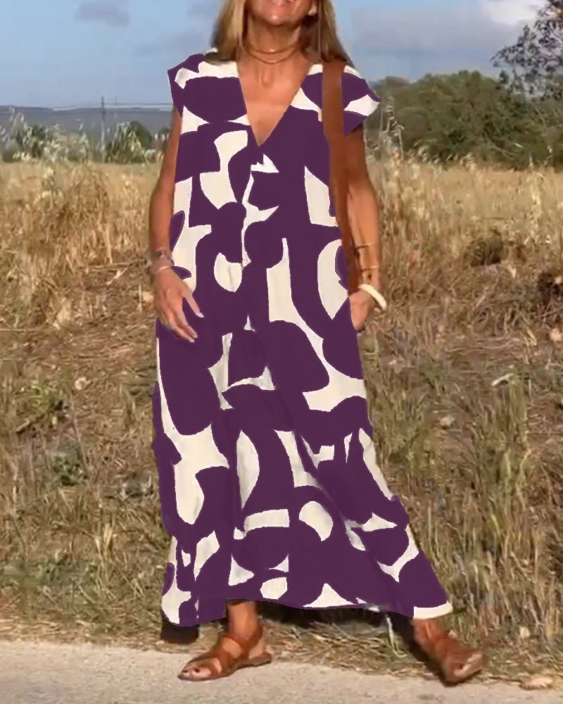 Kleid mit Abstraktem Muster für Damen