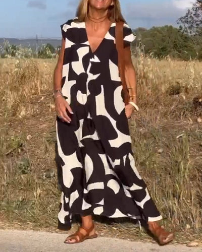 Kleid mit Abstraktem Muster für Damen