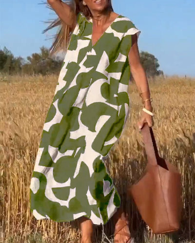 Kleid mit Abstraktem Muster für Damen