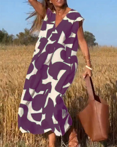 Kleid mit Abstraktem Muster für Damen