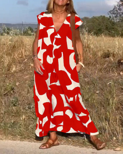 Kleid mit Abstraktem Muster für Damen
