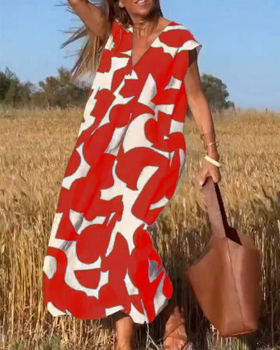 Kleid mit Abstraktem Muster für Damen