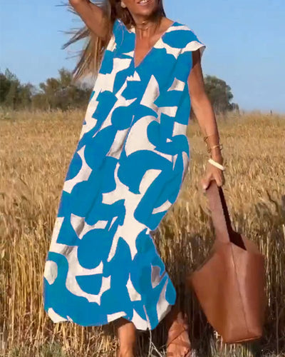 Kleid mit Abstraktem Muster für Damen