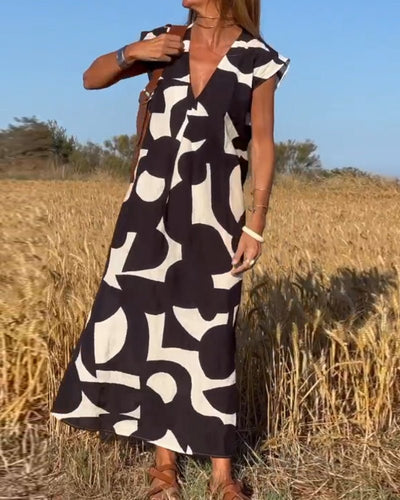 Kleid mit Abstraktem Muster für Damen