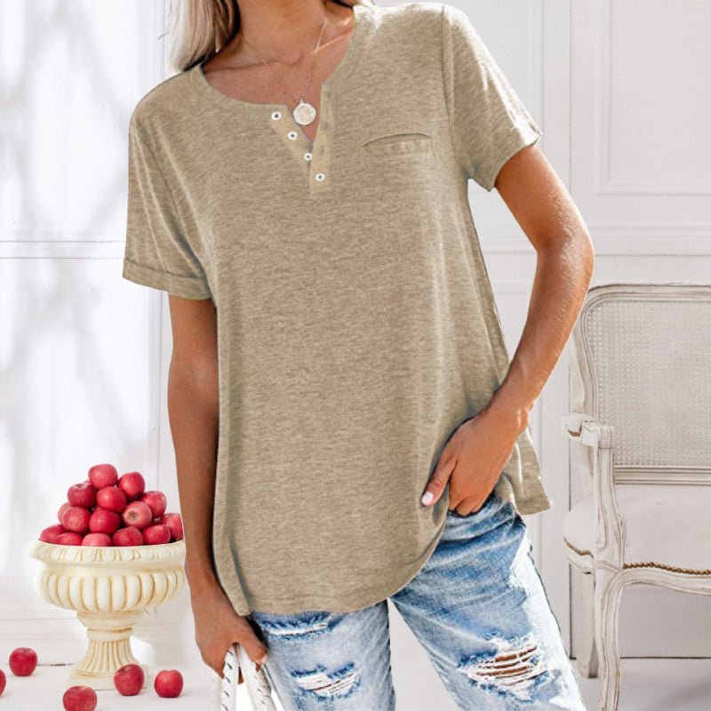 T-Shirt mit Brusttasche für Damen