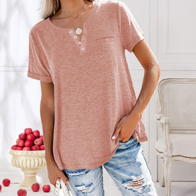T-Shirt mit Brusttasche für Damen