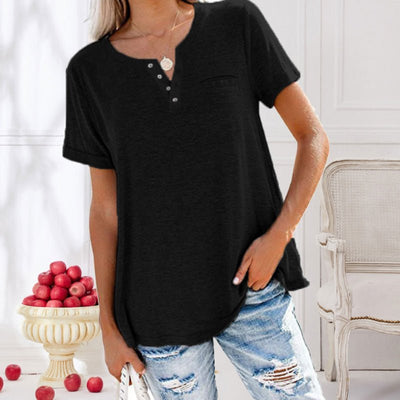 T-Shirt mit Brusttasche für Damen