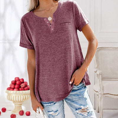 T-Shirt mit Brusttasche für Damen