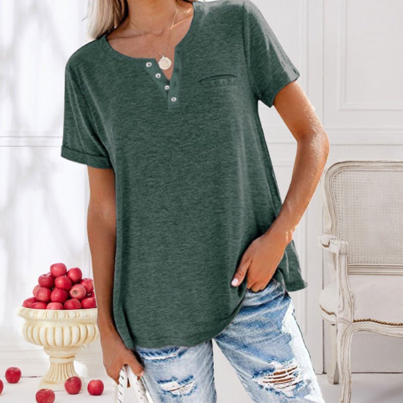 T-Shirt mit Brusttasche für Damen