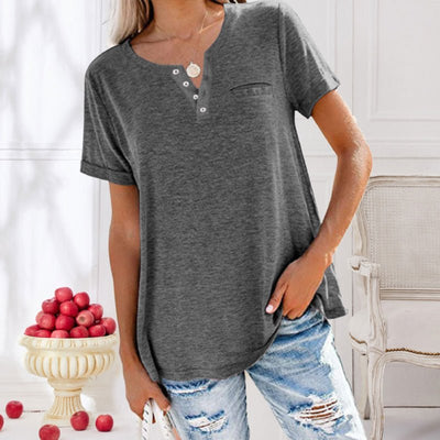 T-Shirt mit Brusttasche für Damen