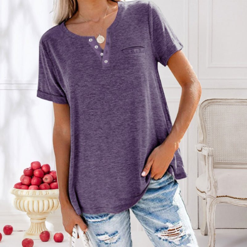T-Shirt mit Brusttasche für Damen
