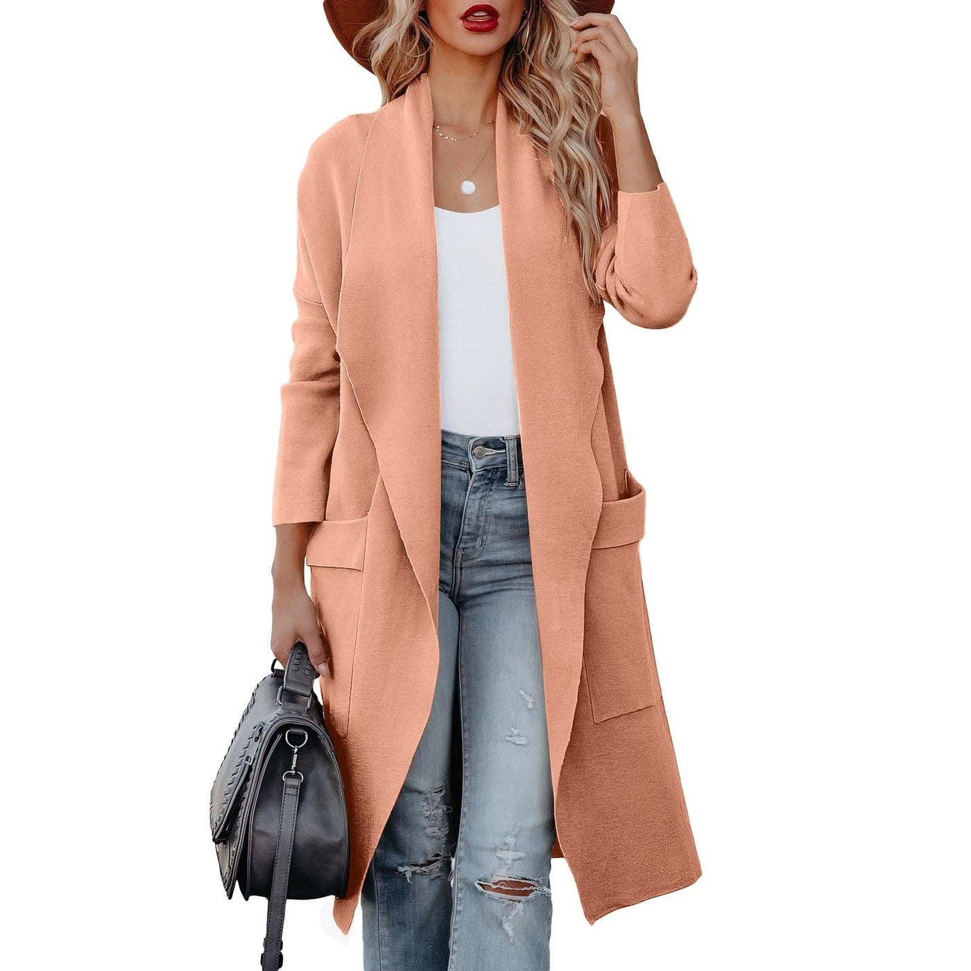 Lange Strickjacke für Damen
