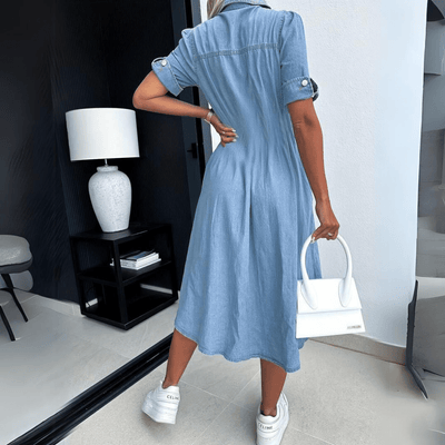 Denimkleid mit Knöpfen für Damen