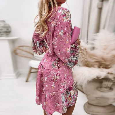 Langärmeliges Boho Kleid für Damen