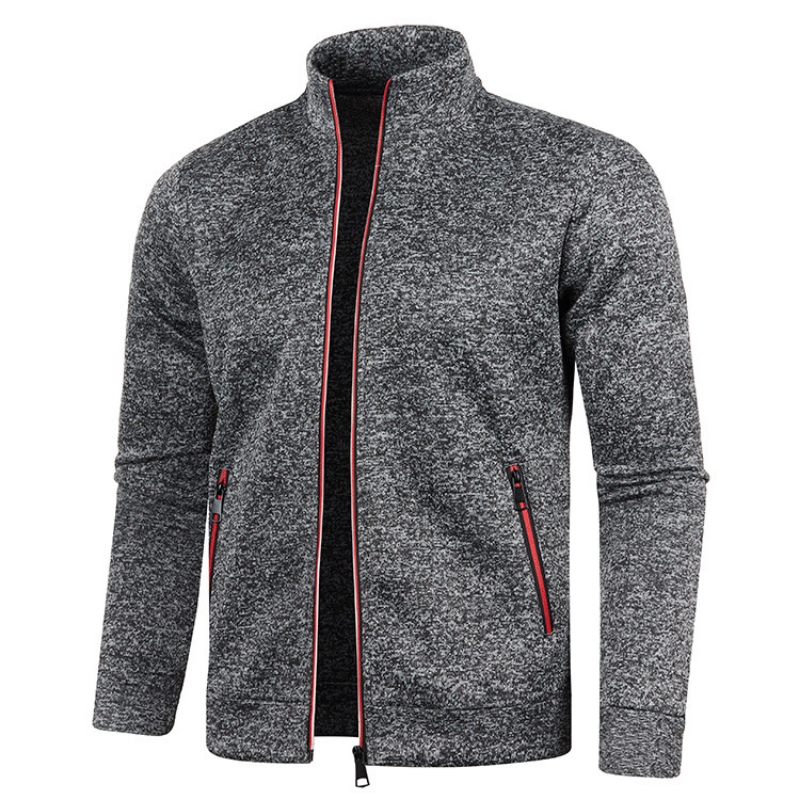 Strickjacke mit Reißverschluss und Taschen für Herren