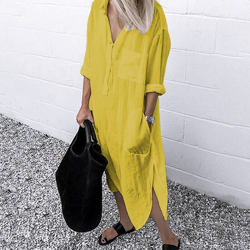 Shirtkleid mit Langen Ärmeln für Damen