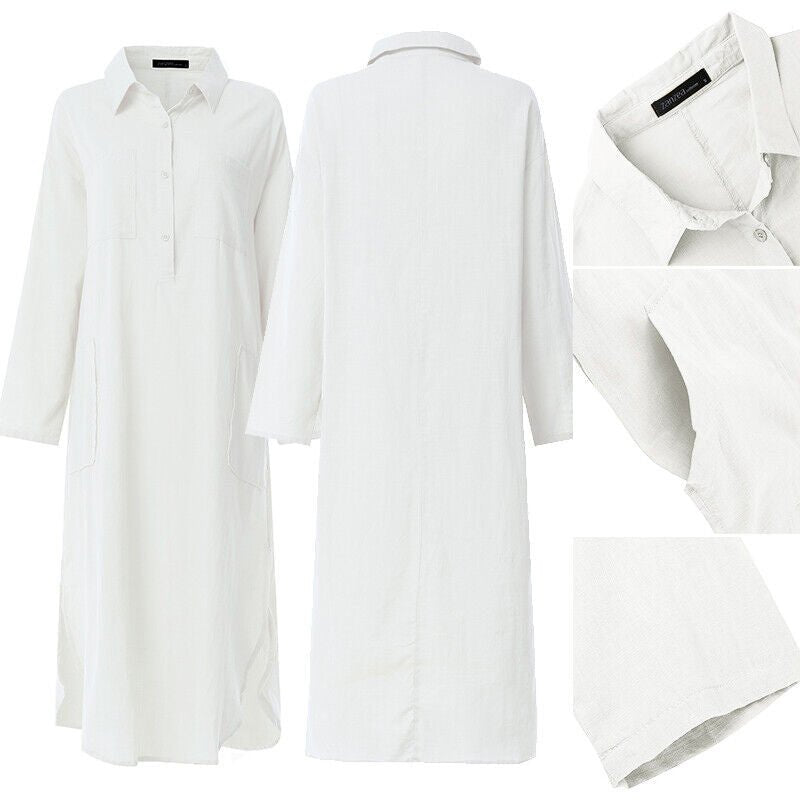 Shirtkleid mit Langen Ärmeln für Damen