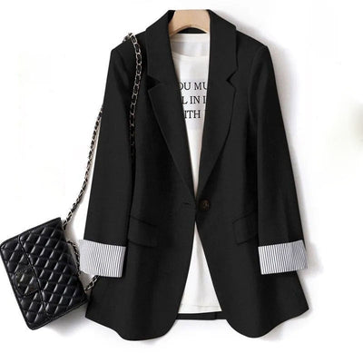 Damenblazer mit Knopf und Reverskragen