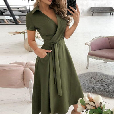 Midikleid mit Gürtel für Damen
