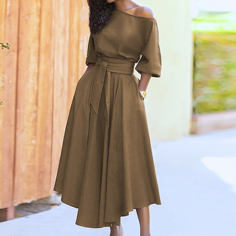 Midikleid mit Gürtel für Damen